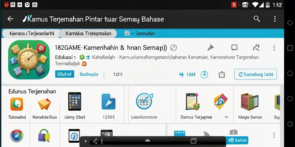 Antarmuka aplikasi 182GAME yang sederhana dan fungsional.