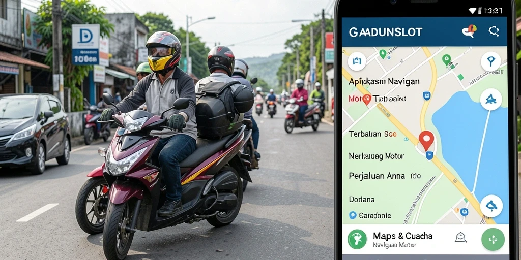 Antarmuka GADUNSLOT yang intuitif untuk navigasi motor.