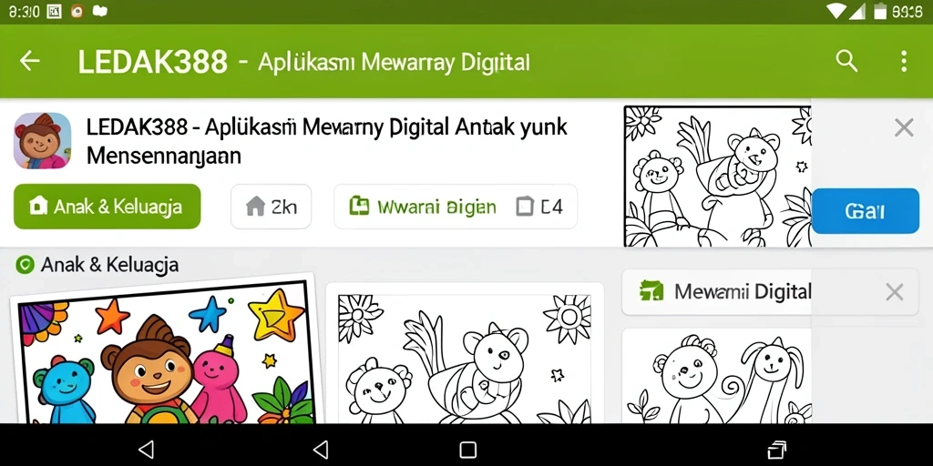 Tampilan antarmuka LEDAK388 yang menarik untuk Mewarnai Digital.