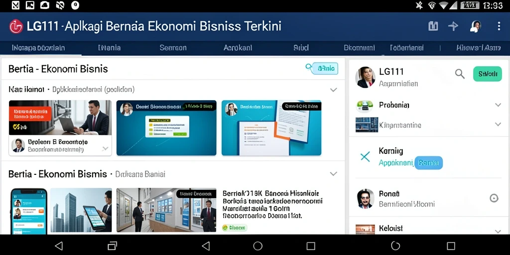Antarmuka aplikasi LG111 yang modern dan informatif.