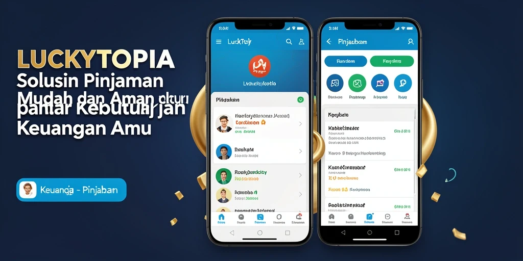 Antarmuka LUCKYTOPIA menampilkan fitur pinjaman dengan jelas.