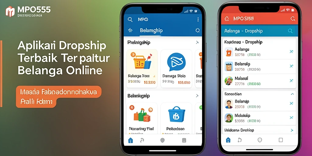 Tampilan antarmuka utama MPO555 yang intuitif untuk belanja Dropship.