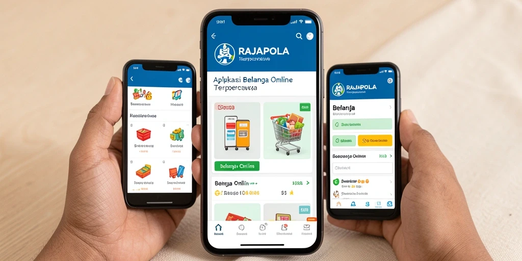 Antarmuka aplikasi RAJAPOLA yang memudahkan belanja online.