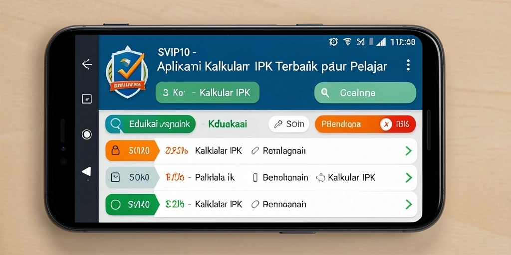 Tampilan antarmuka SVIP10 yang user-friendly untuk kalkulator IPK.