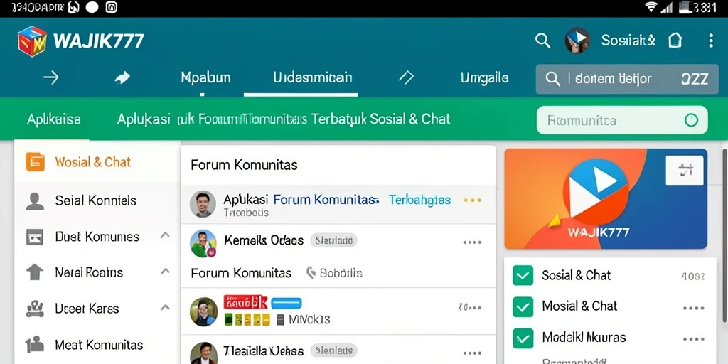 Tampilan antarmuka pengguna WAJIK777 yang menarik dan fungsional.